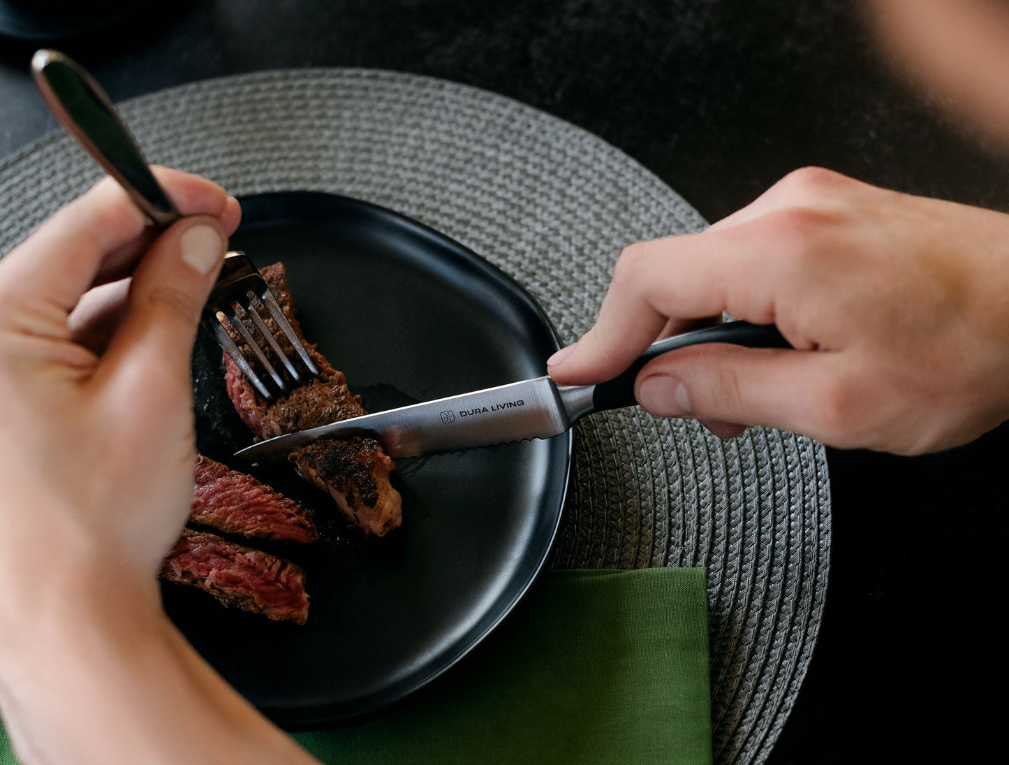 Elite Set of 8 Steak Knives - Black