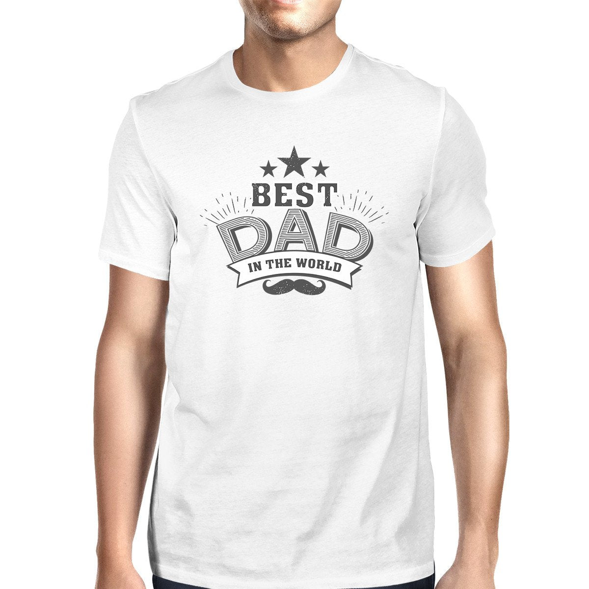 Best Dad in the World Mens Vintage Design Tee Gifts for Fathers Day