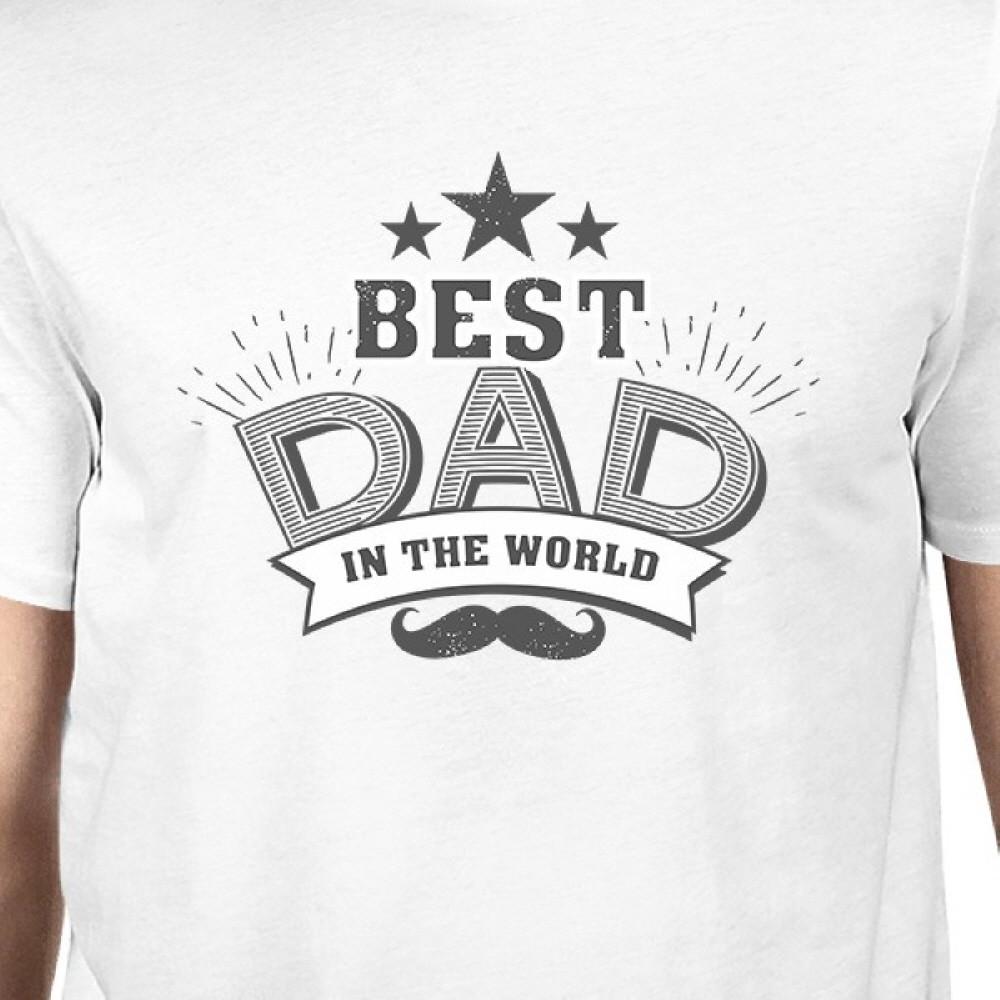 Best Dad in the World Mens Vintage Design Tee Gifts for Fathers Day