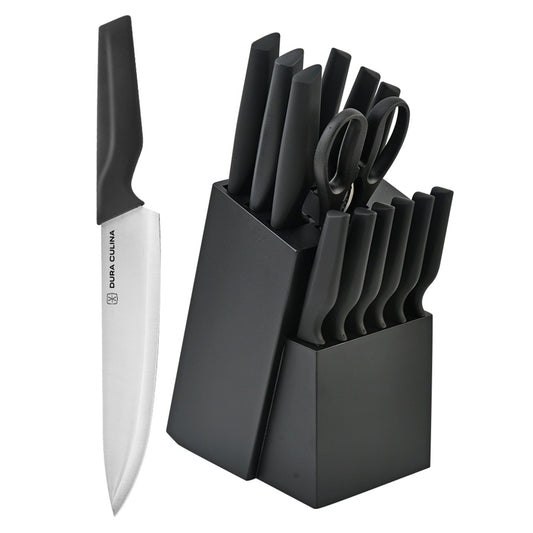 14-Piece Knife Block Set - High Carbon Stainless Steel With Ergonomic Handles