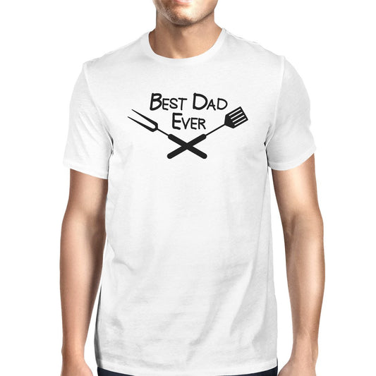 Best Bbq Dad Mens White Graphic Design T-Shirt Unique Gifts for Dad